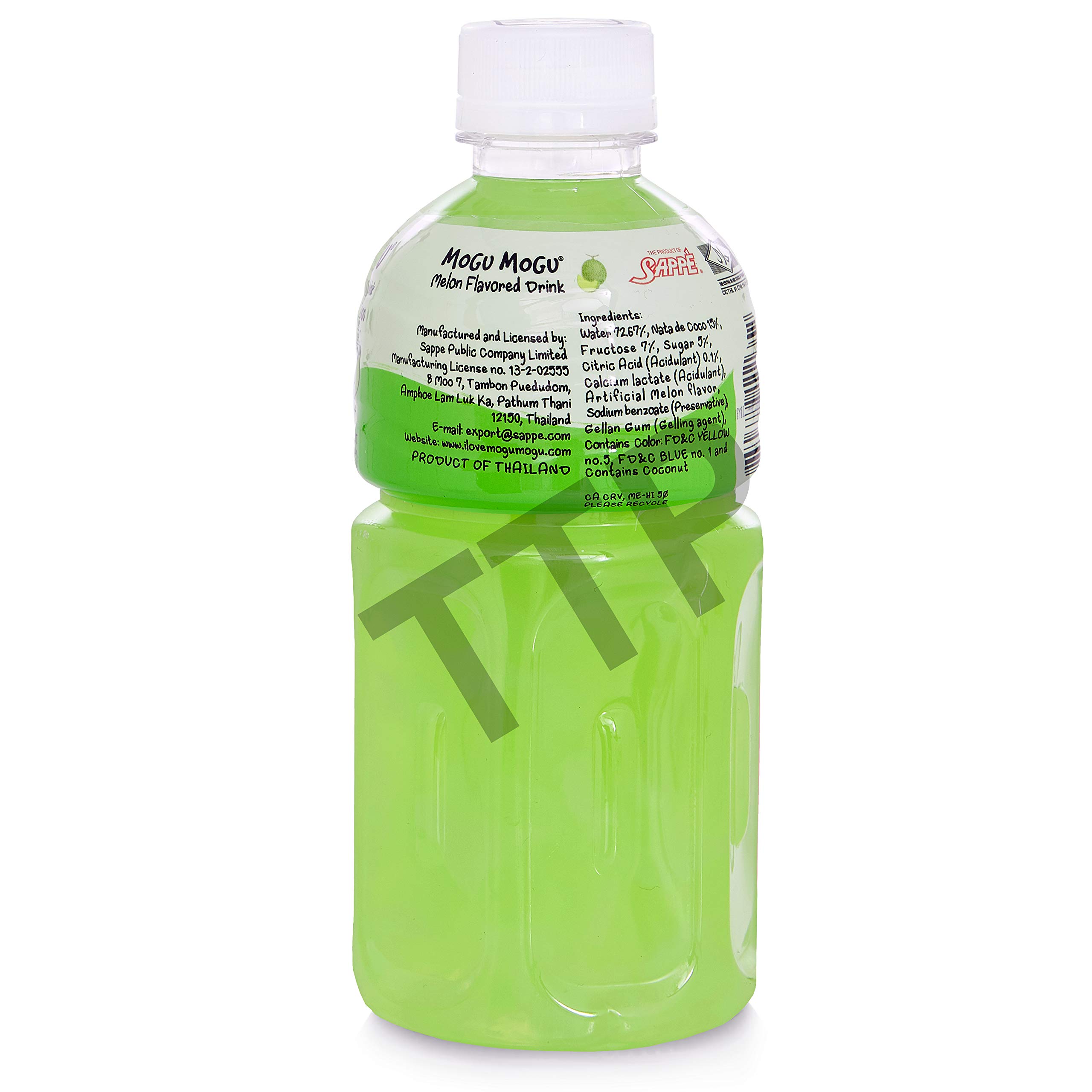 Amazon.com: Mogu Mogu Juice with Nata De Coco, Melon Flavored, 6 Pack